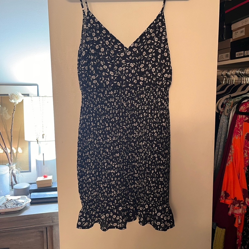 Love Tree Black and White Floral Mini Dress